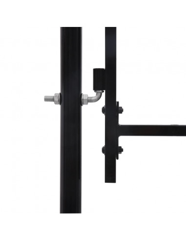 Cancello da Giardino in Acciaio 1,5x4 m Nero