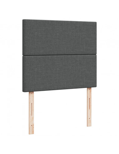 Giroletto a Molle con Materasso Grigio Scuro 120x200 cm Tessuto