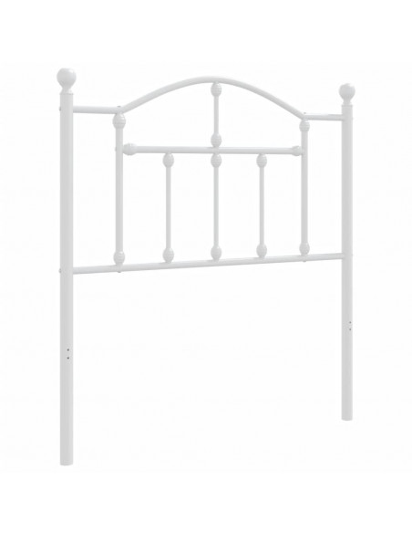 Testiera in Metallo Bianco 80 cm