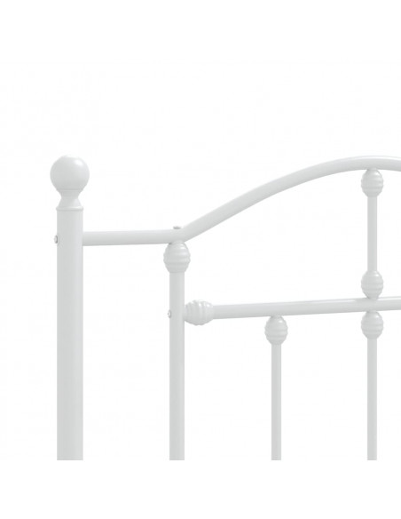 Testiera in Metallo Bianco 80 cm
