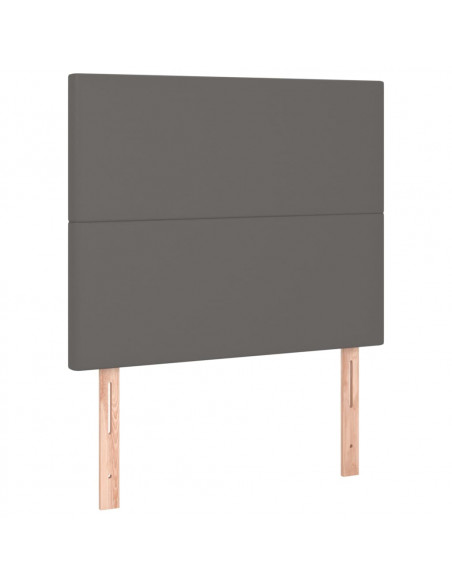 Giroletto a Molle con Materasso Grigio 120x200 cm in Similpelle