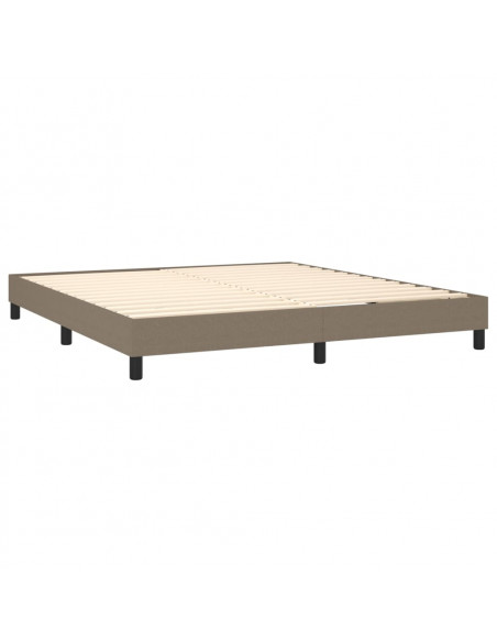 Giroletto a Molle con Materasso Tortora 180x200 cm in Tessuto