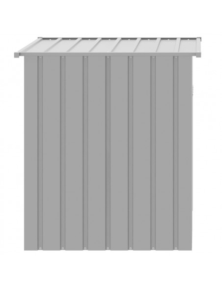 Casetta Cani Tetto Grigio Chiaro 110x103x109 cm Acciaio Zincato