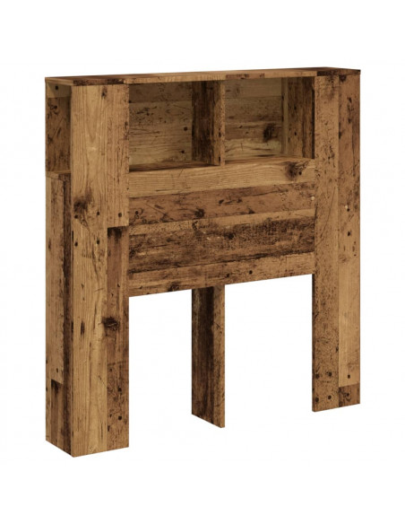 Testiera con Contenitore Legno 100x19x104,5 cm in Multistrato