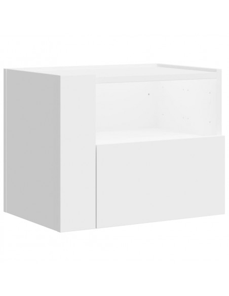 Comodino a Parete Bianco 45x30x35 cm