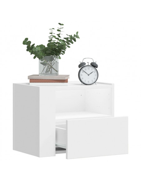Comodino a Parete Bianco 45x30x35 cm