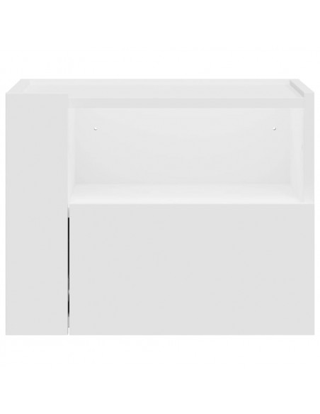 Comodino a Parete Bianco 45x30x35 cm