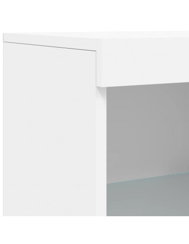 Credenza con Luci LED Bianca 41x37x100 cm