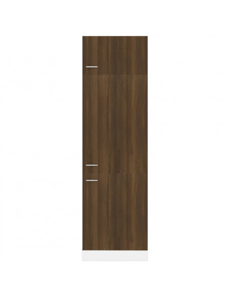 Armadio per Frigo Rovere Marrone 60x57x207 cm Legno Multistrato