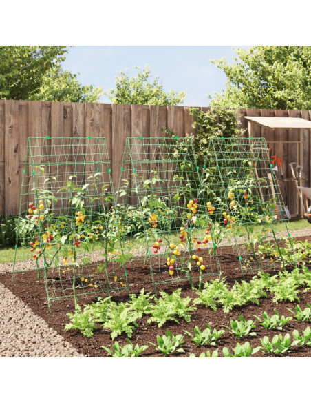 Tralicci Giardino per Piante Rampicanti 3pz Telaio ad A Acciaio