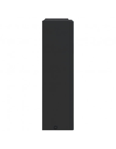 Armadietto Bagno con Specchio e LED Nero 45x13x52 cm