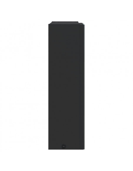 Armadietto Bagno con Specchio e LED Nero 45x13x52 cm