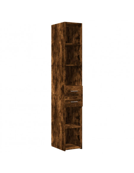 Credenza Rovere Fumo 30x42,5x185 cm in Legno Multistrato
