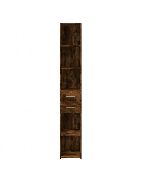 Credenza Rovere Fumo 30x42,5x185 cm in Legno Multistrato