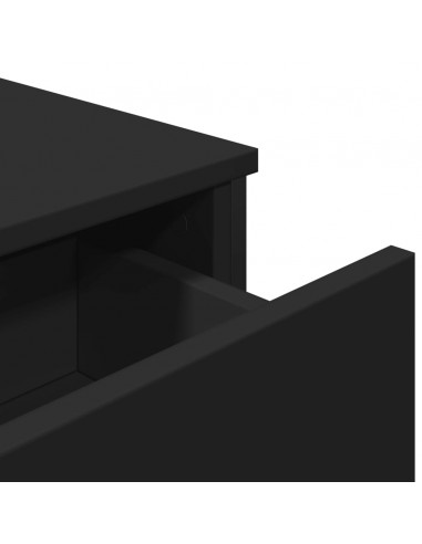 Credenza Nera 97x32,5x74,5 cm in Legno Multistrato