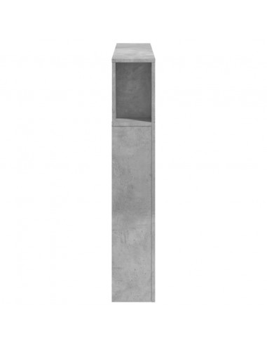 Testiera LED Grigio Cemento 120x18,5x103,5 cm Legno Multistrato