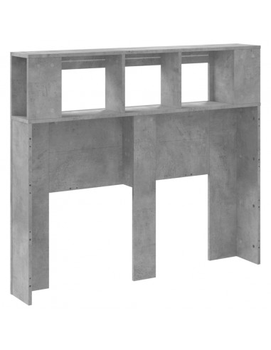 Testiera LED Grigio Cemento 120x18,5x103,5 cm Legno Multistrato