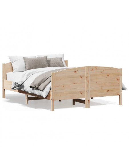 Giroletto con Testiera 160x200 cm in Legno Massello di Pino