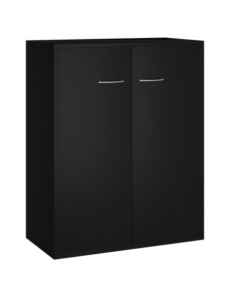 Credenza Nera 60x30x75 cm in Legno Multistrato
