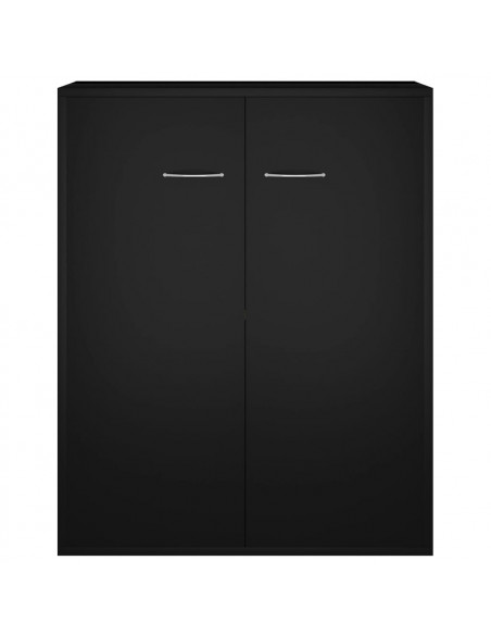 Credenza Nera 60x30x75 cm in Legno Multistrato