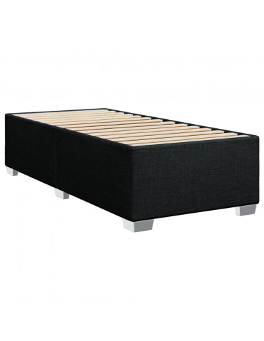 Giroletto a Molle con Materasso Nero 90x190 cm in Tessuto