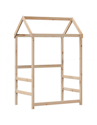 Giroletto con Tetto 75x190 cm in Legno Massello di Pino