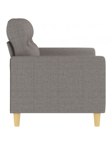 Divano a 2 Posti Tortora 120 cm in Tessuto