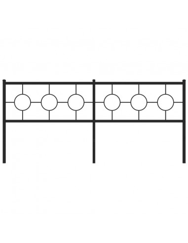 Testiera in Metallo Nero 200 cm