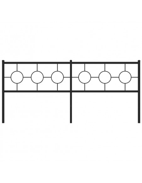Testiera in Metallo Nero 200 cm