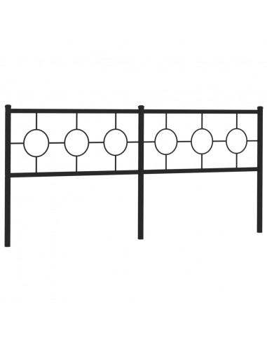 Testiera in Metallo Nero 200 cm