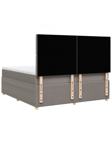 Giroletto a Molle con Materasso Tortora 180x200 cm in Tessuto