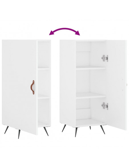 Credenza Bianca 34,5x34x90 cm in Legno Multistrato