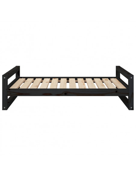 Cuccia per Cani Nera 105,5x75,5x28 cm Legno Massello di Pino