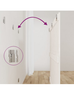 Testiera da Parete Bianca 127,5x3x90 cm Legno Massello di Pino