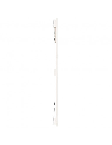 Testiera da Parete Bianca 127,5x3x90 cm Legno Massello di Pino