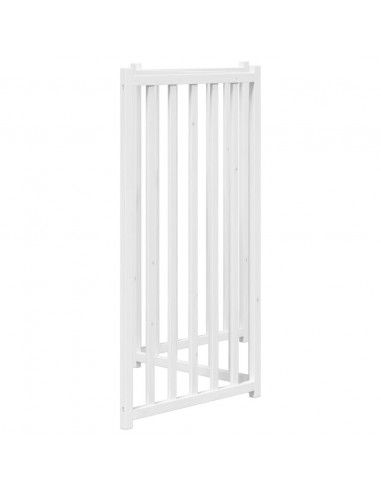 Cancello Cani Pieghevole 3 Pannelli Bianco 150cm Massello Abete