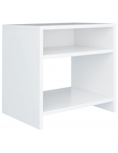 Comodino Bianco 40x30x40 cm Legno Ingegnerizzato 2