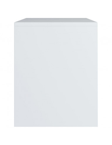 Comodino Bianco 40x30x40 cm Legno Ingegnerizzato