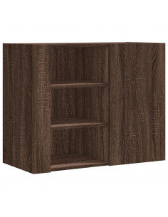Armadietto a Muro Rovere Marrone 75x35x60 cm in Truciolato 2