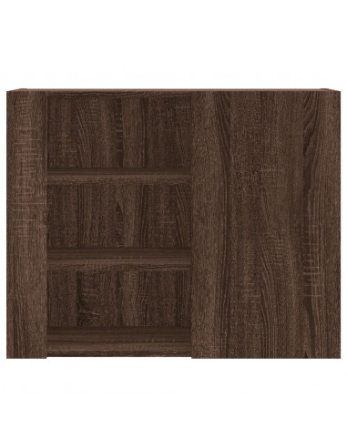 Armadietto a Muro Rovere Marrone 75x35x60 cm in Truciolato