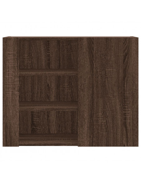 Armadietto a Muro Rovere Marrone 75x35x60 cm in Truciolato