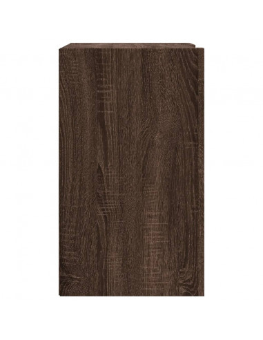 Armadietto a Muro Rovere Marrone 75x35x60 cm in Truciolato