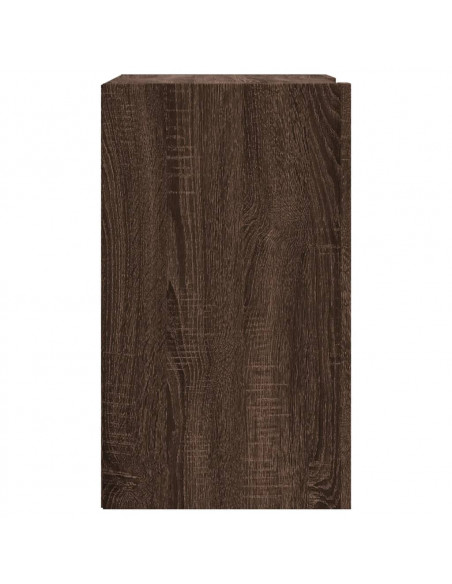 Armadietto a Muro Rovere Marrone 75x35x60 cm in Truciolato