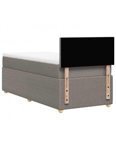 Giroletto a Molle con Materasso Tortora 90x200 cm inTessuto