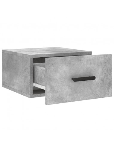 Comodini a Muro 2 pz Grigio Cemento 35x35x20 cm