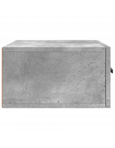 Comodini a Muro 2 pz Grigio Cemento 35x35x20 cm