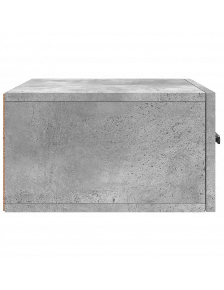 Comodini a Muro 2 pz Grigio Cemento 35x35x20 cm