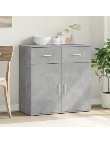 Credenza Grigio Cemento 79x38x80 cm in Legno Multistrato