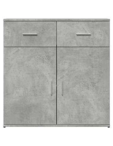 Credenza Grigio Cemento 79x38x80 cm in Legno Multistrato