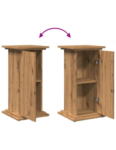 Espositore Portaoggetti Rovere Artigianale 31x30x60 Truciolato